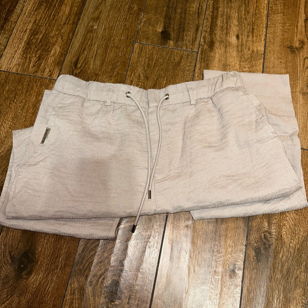Men's Mauvais Casual Drawstring Pants - Light Gray/Cream 32x30